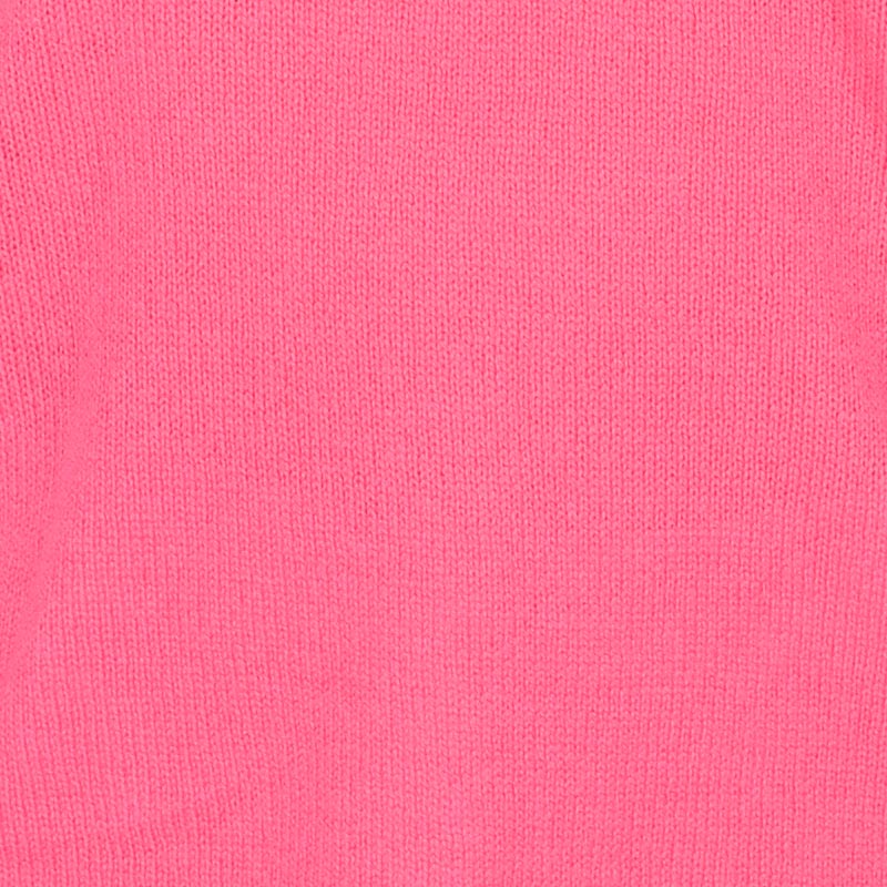 Kasjmier heren kasjmier pullover met kol lucas shocking pink 2xl