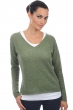 Kasjmier dames kasjmier basic pullovers voor lage prijzen flavie groen gemeleerd 3xl
