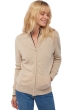 Kasjmier dames kasjmier met rits en capuchon akemi anthraciet gemeleerd natural beige 2xl