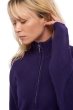 Kasjmier dames kasjmier met rits en capuchon elodie deep purple 2xl