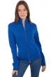 Kasjmier dames kasjmier met rits en capuchon elodie lapis blue 2xl