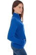 Kasjmier dames kasjmier met rits en capuchon elodie lapis blue l