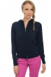 Kasjmier dames kasjmier met rits en capuchon louanne donker marine 4xl