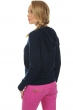 Kasjmier dames kasjmier met rits en capuchon louanne donker marine xs