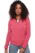 Kasjmier dames kasjmier met rits en capuchon wiwi zwart shocking pink m