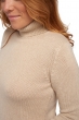 Kasjmier dames kasjmier pullover met kol carla natural beige xl