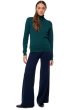 Kasjmier dames kasjmier pullover met kol tale first vert emeraude m