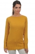 Kasjmier dames kasjmier pullover met ronde hals july mustard 