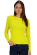 Kasjmier dames kasjmier pullover met ronde hals line jaune citric 