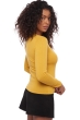 Kasjmier dames kasjmier pullover met ronde hals line mustard 