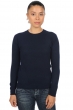 Kasjmier dames kasjmier pullover met ronde hals thalia first donker marine m