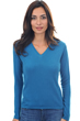 Kasjmier dames kasjmier pullover met v hals emma diep blauw 