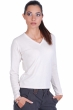 Kasjmier dames kasjmier pullover met v hals emma natural ecru l