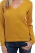 Kasjmier dames kasjmier pullover met v hals erine 4f mustard 