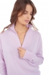 Kasjmier dames kasjmier pullover met v hals groseille lilas 3xl