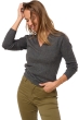 Kasjmier dames kasjmier pullover met v hals tessa first dark grey l