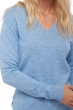 Kasjmier dames kasjmier pullover met v hals tessa first powder blue 2xl