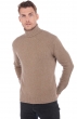 Kasjmier heren kasjmier pullover met kol achille natural brown 4xl