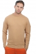 Kasjmier heren kasjmier pullover met ronde hals nestor camel 