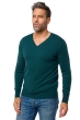 Kasjmier heren kasjmier pullover met v hals tor first vert emeraude s