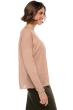 Linnen dames kasjmier pullover met ronde hals sheila latte s