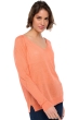 Linnen dames kasjmier pullover met v hals sabrina papaya s