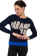 Yak dames kasjmier pullover met ronde hals zarzuela midnight blue s