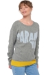 Yak dames kasjmier pullover met ronde hals zarzuela silver m