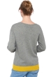 Yak dames kasjmier pullover met ronde hals zarzuela silver m