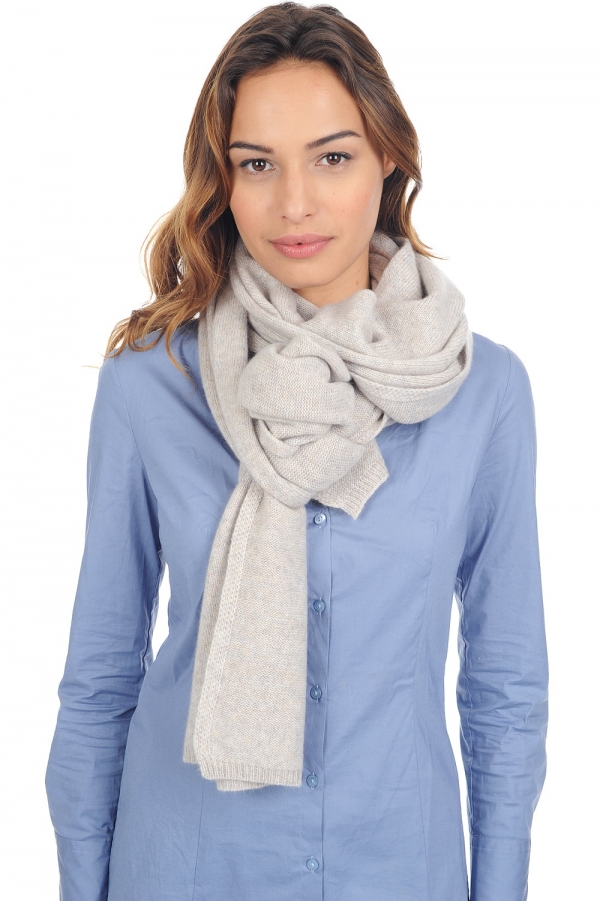 Kasjmier accessoires sjaals gribouille chinchilla 210 x 45 cm