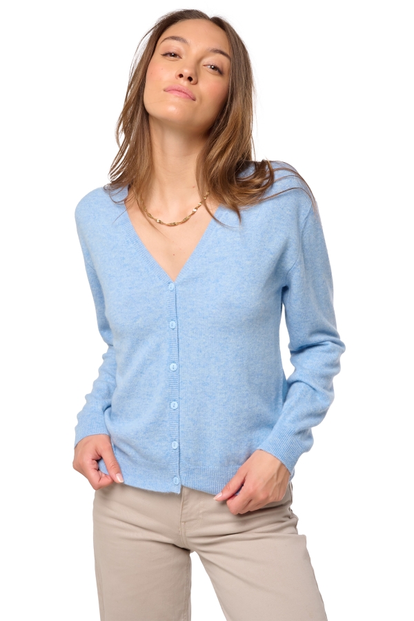 Kasjmier dames kasjmier basic pullovers voor lage prijzen taline first powder blue l