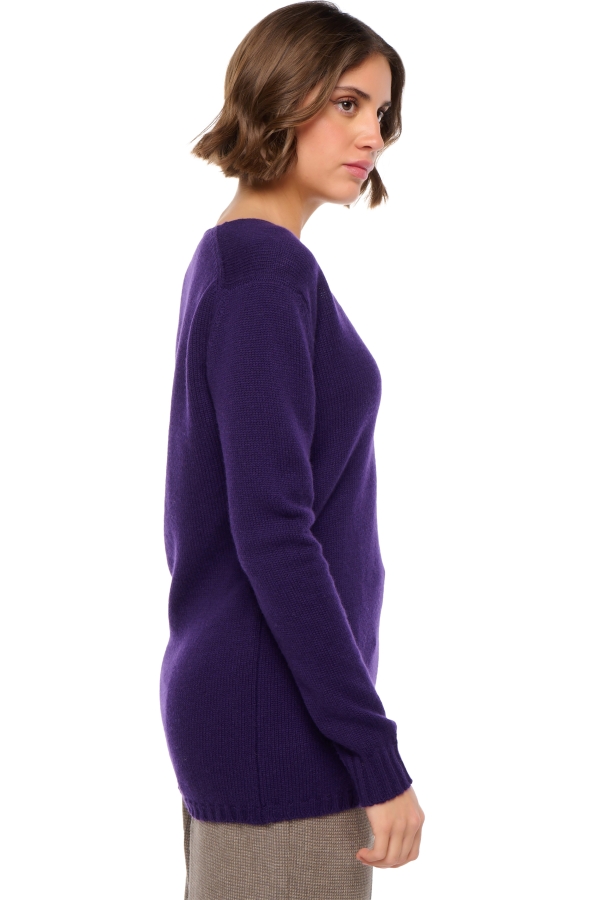 Kasjmier dames kasjmier dikke trui vanessa deep purple 4xl