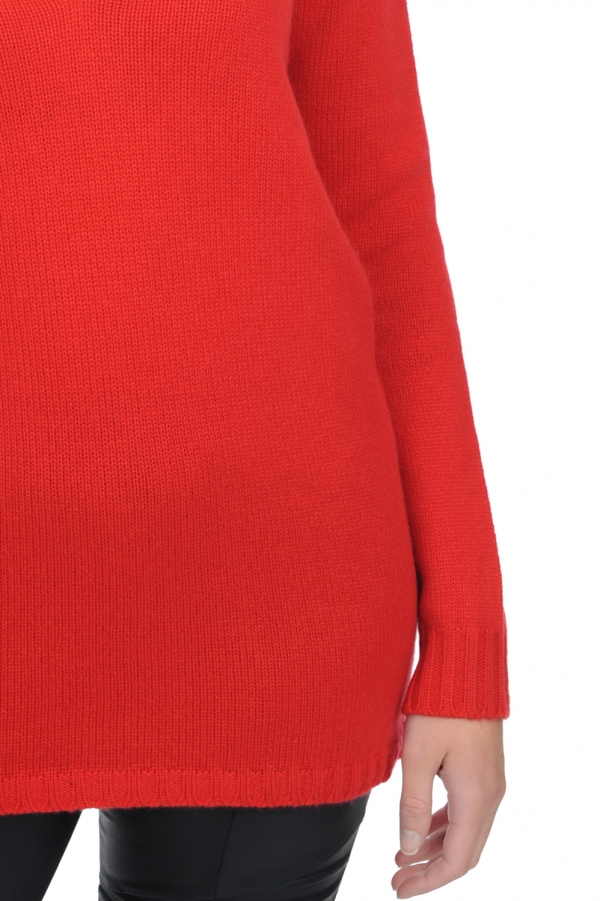Kasjmier dames kasjmier dikke trui vanessa premium rood 2xl