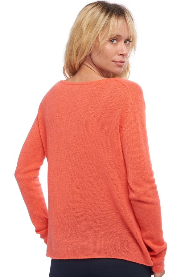 Kasjmier dames kasjmier flavie zonnig koraal 2xl