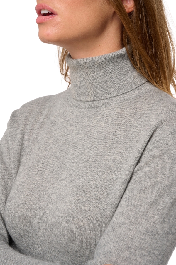 Kasjmier dames kasjmier pullover met kol tale first dark grey xl