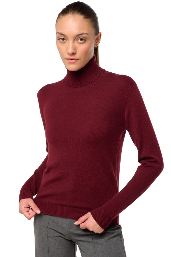 Kasjmier dames kasjmier pullover met kol tale first deep violet xl