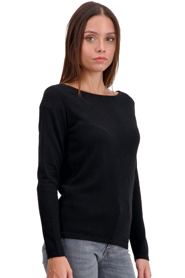 Kasjmier dames kasjmier pullover met ronde hals tennessy first zwart xs