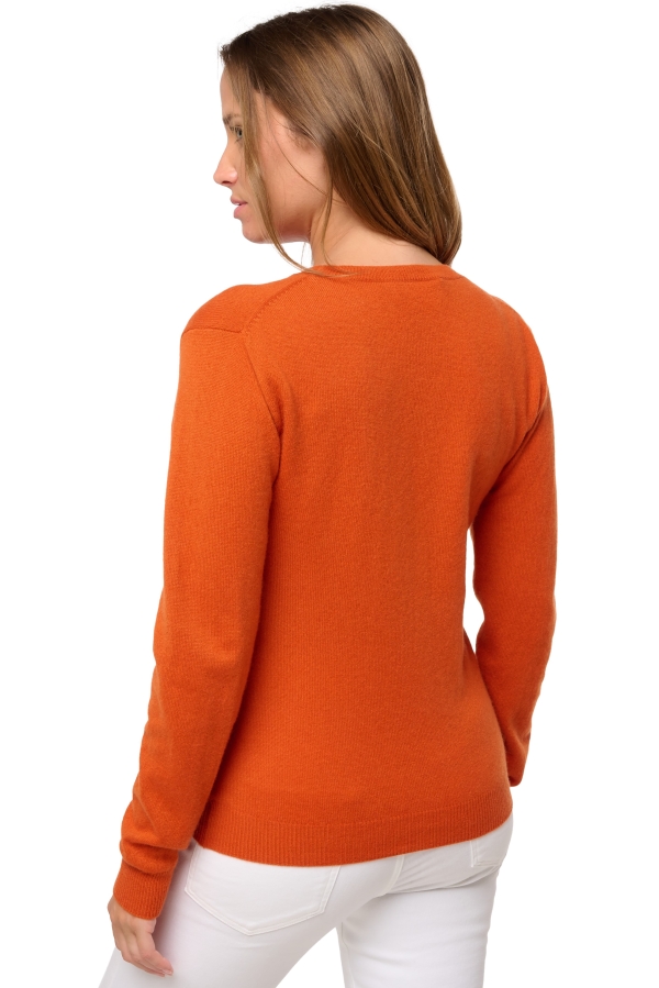 Kasjmier dames kasjmier pullover met ronde hals thalia first marmelade l