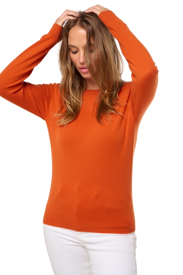 Kasjmier dames kasjmier pullover met ronde hals thalia first marmelade xs