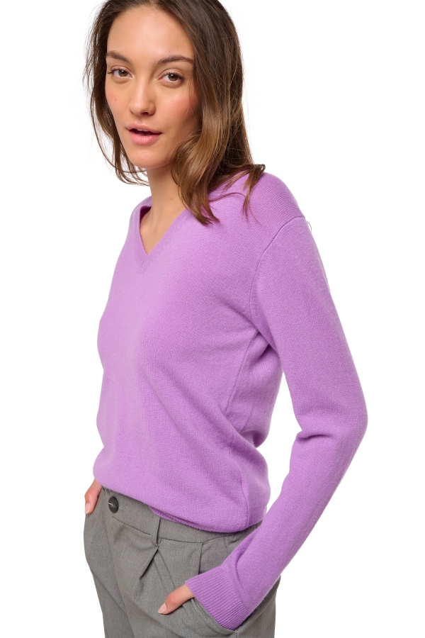 Kasjmier dames kasjmier pullover met v hals tessa first dahlia l