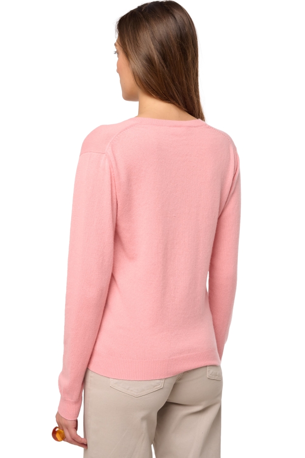 Kasjmier dames kasjmier pullover met v hals tessa first tea rose 2xl