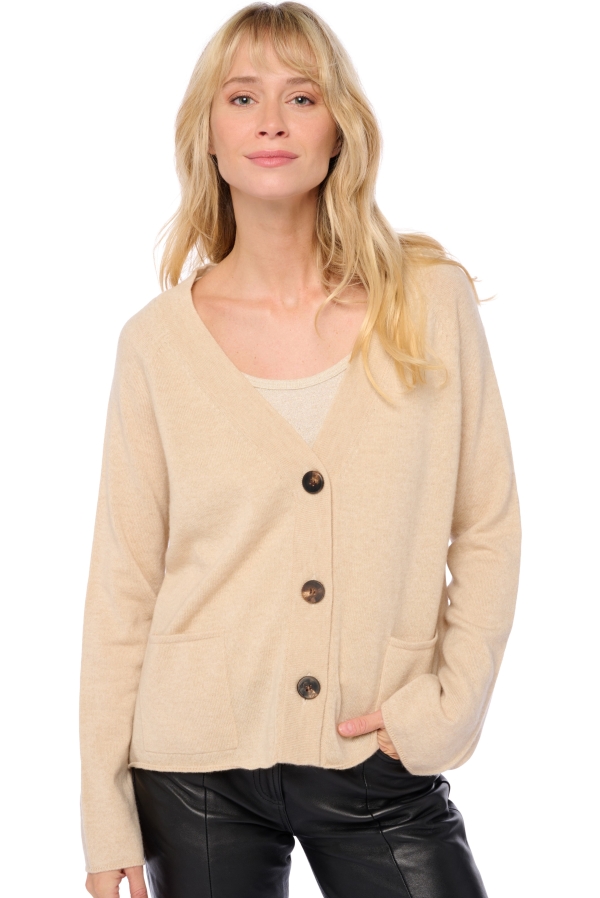 Kasjmier dames kasjmier vesten chana natural beige s4