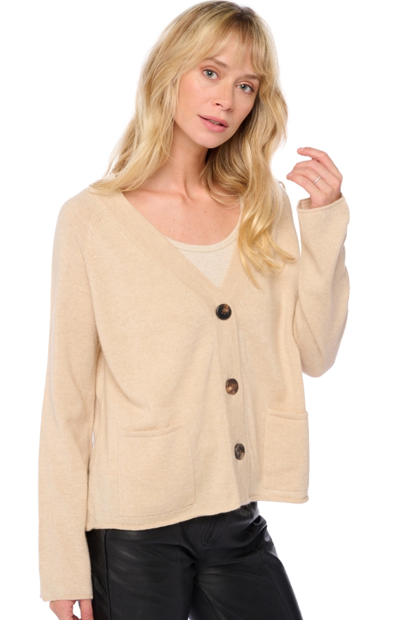 Kasjmier dames kasjmier vesten chana natural beige s4