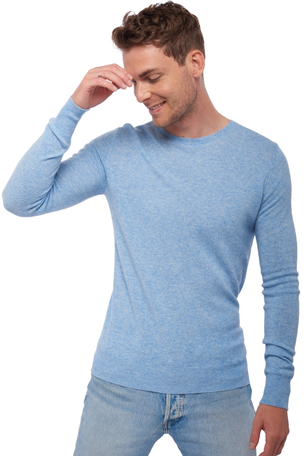 Kasjmier heren kasjmier basic pullovers voor lage prijzen tao first powder blue l