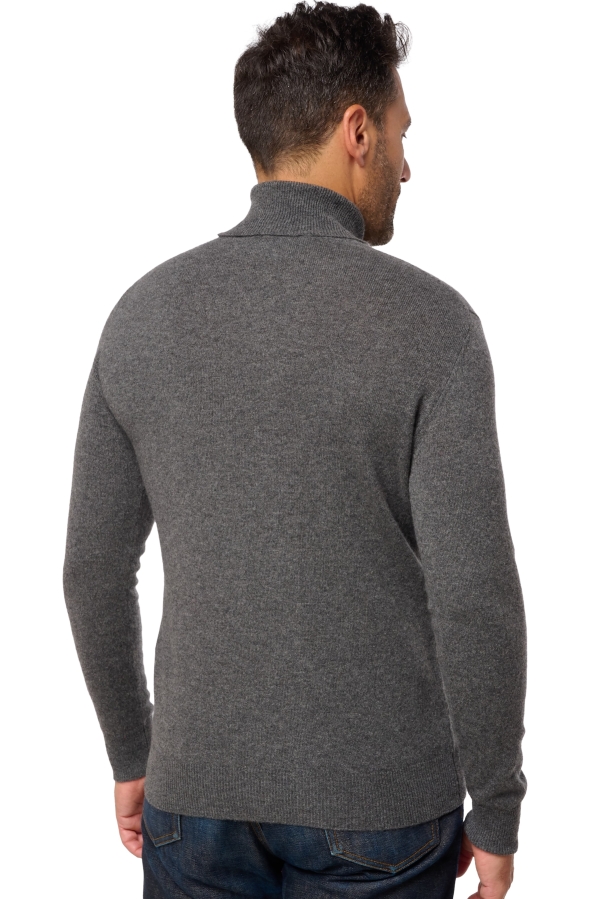 Kasjmier heren kasjmier pullover met kol tarry first dark grey l