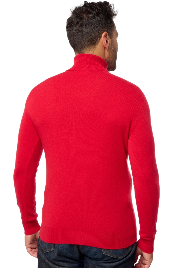 Kasjmier heren kasjmier pullover met kol tarry first deep red s