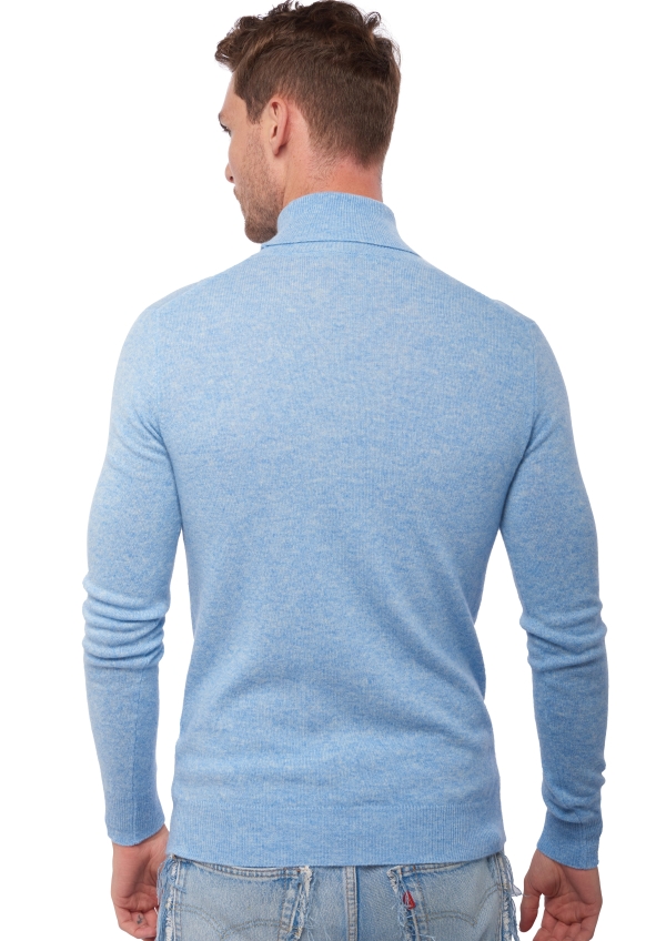 Kasjmier heren kasjmier pullover met kol tarry first powder blue 2xl