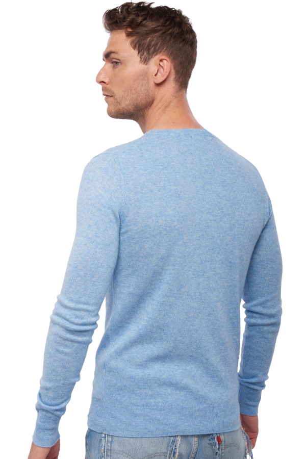 Kasjmier heren kasjmier pullover met ronde hals tao first powder blue l