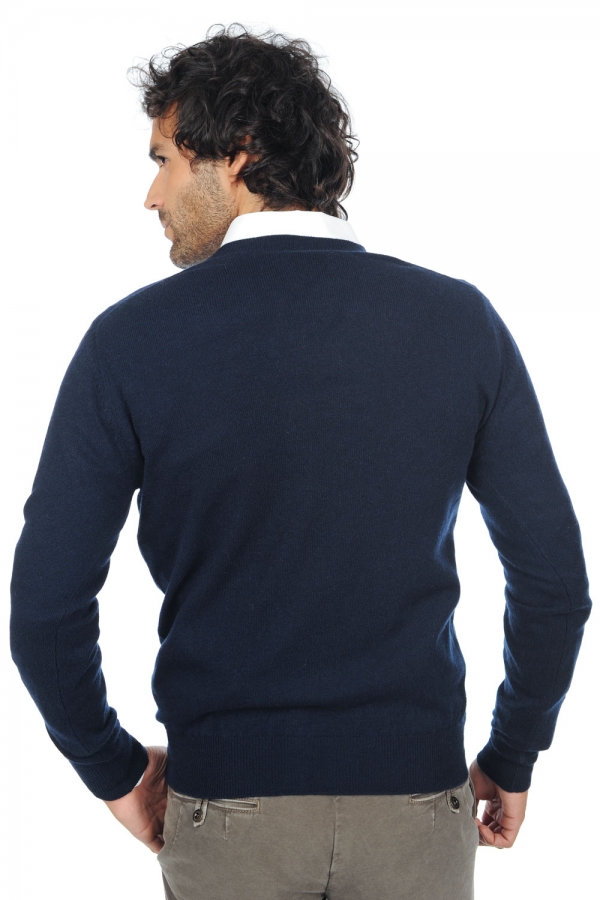 Kasjmier heren kasjmier pullover met v hals tor first donker marine l