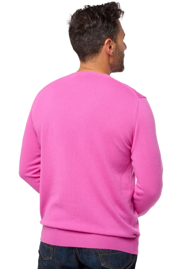 Kasjmier heren kasjmier pullover met v hals tor first magenta pink 2xl